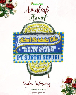Papan Bunga Duka di Kalibalau Kencana